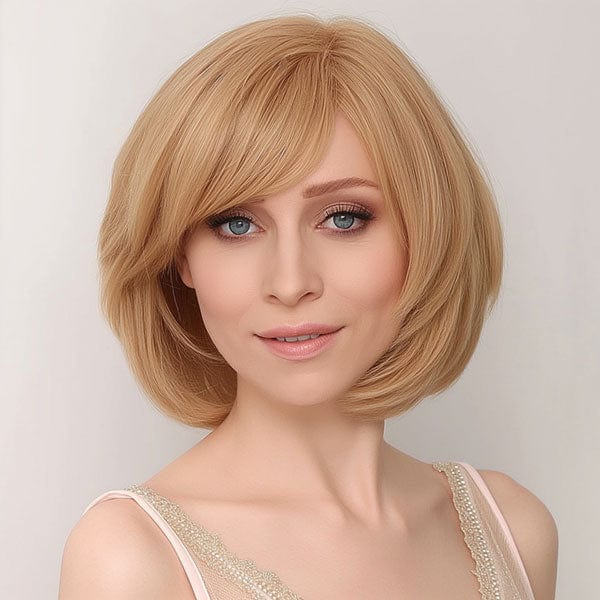 Perruque Naturelle Blonde Carré Court - Noëlle