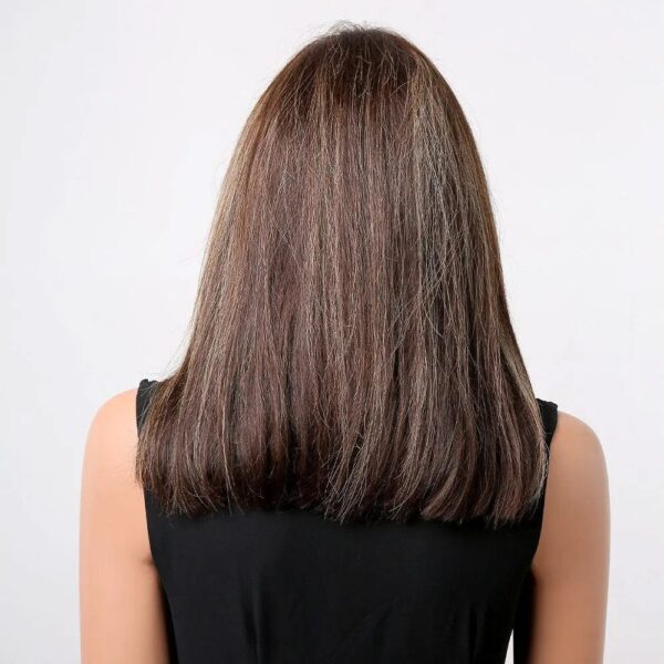 Perruque Naturelle Brune Longue - Édith