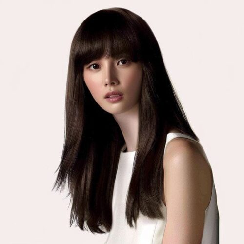 Perruque Naturelle Brune Longue - Liliane