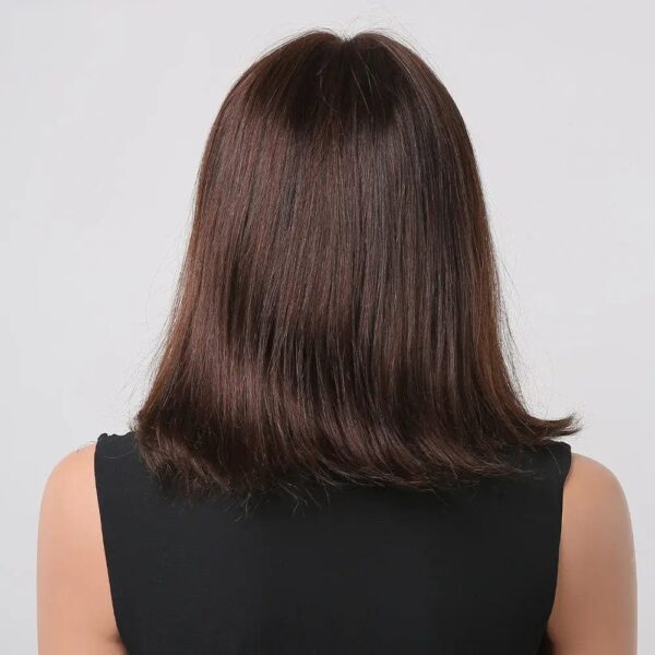 Perruque Naturelle Brune Mi-Longue - Orlane