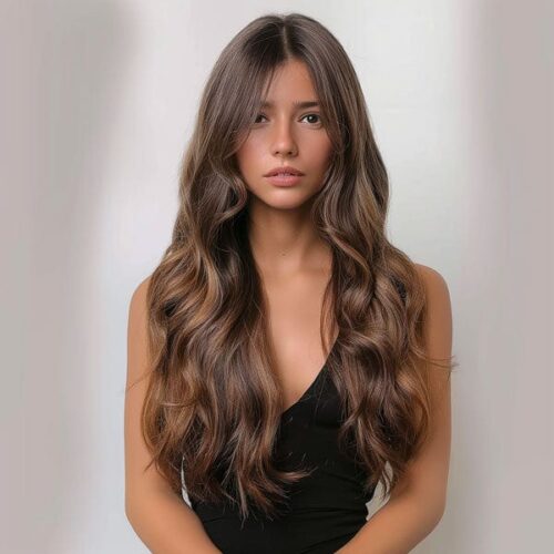 Perruque Synthétique Brune Longue - Sibylle