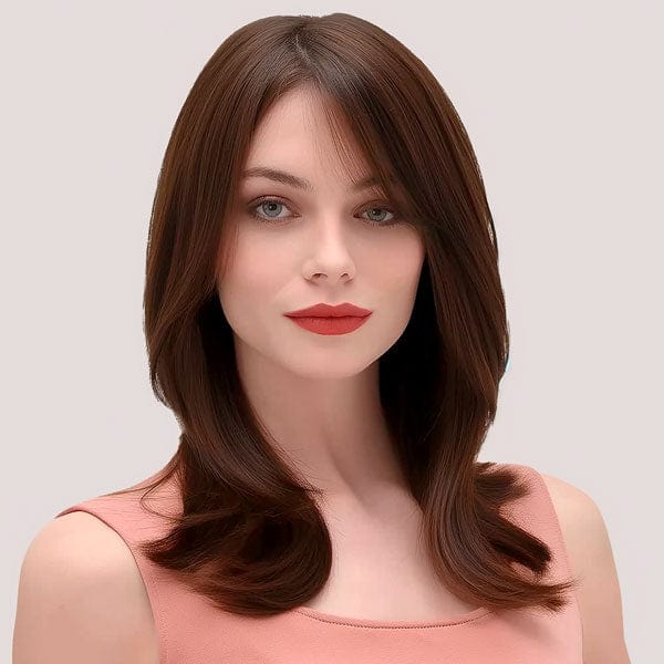 Perruque Synthétique Brune Mi-Longue - Amity