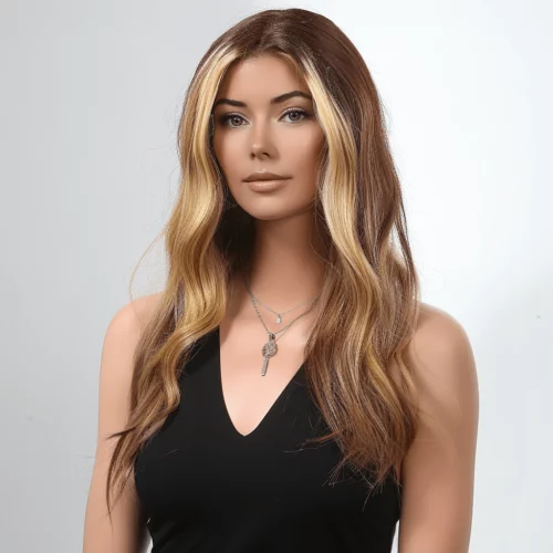 Perruque Naturelle Brune Longue - Mélodie