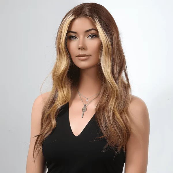 Perruque Naturelle Brune Longue - Mélodie