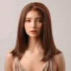 Perruque Naturelle Brune Mi-Longue - Bérengère