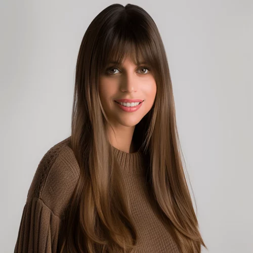 Perruque Synthétique Brune longue - Élise