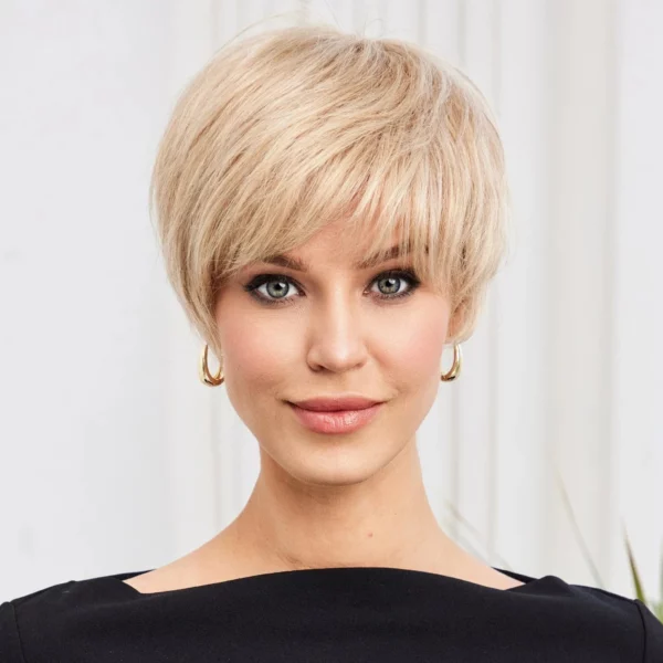 Perruque Naturelle Blonde Carré Court - Jeanne